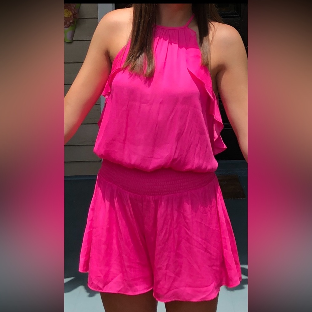 The Impeccable Pig Pink Halter Jumpsuit